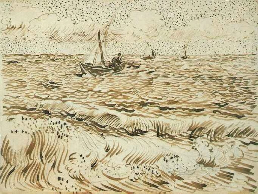 海里的渔船/梵高作品赏析