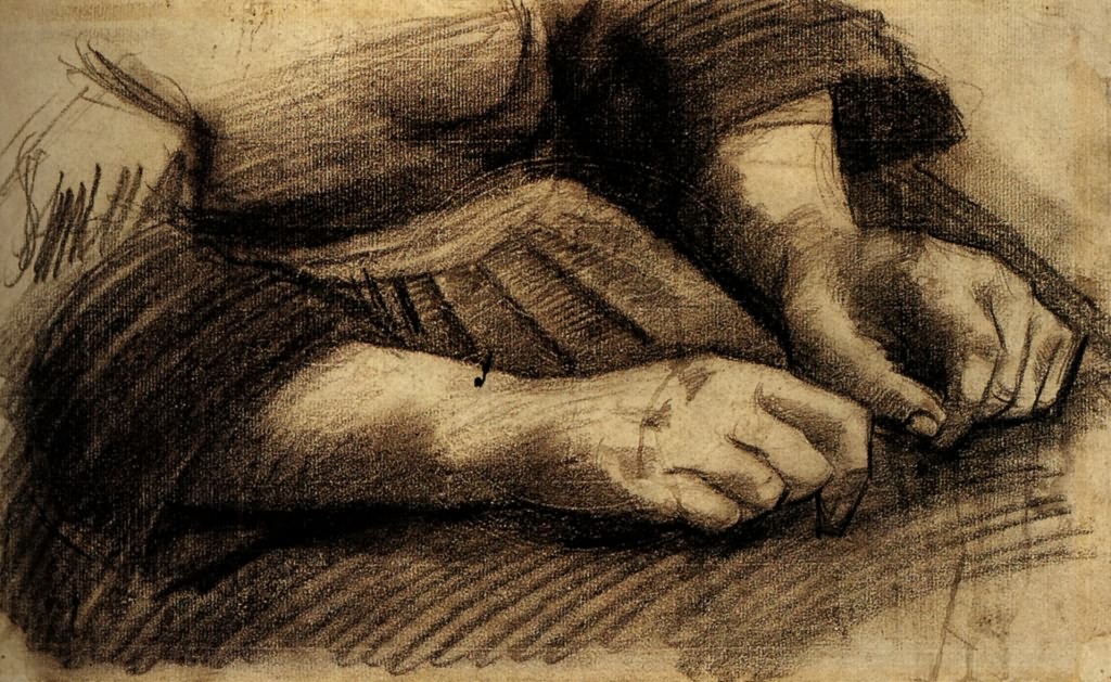 放在腿上的手/梵高作品赏析