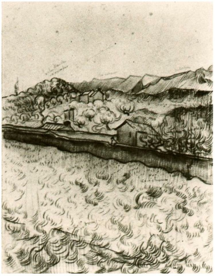 有围墙的风景/梵高作品赏析