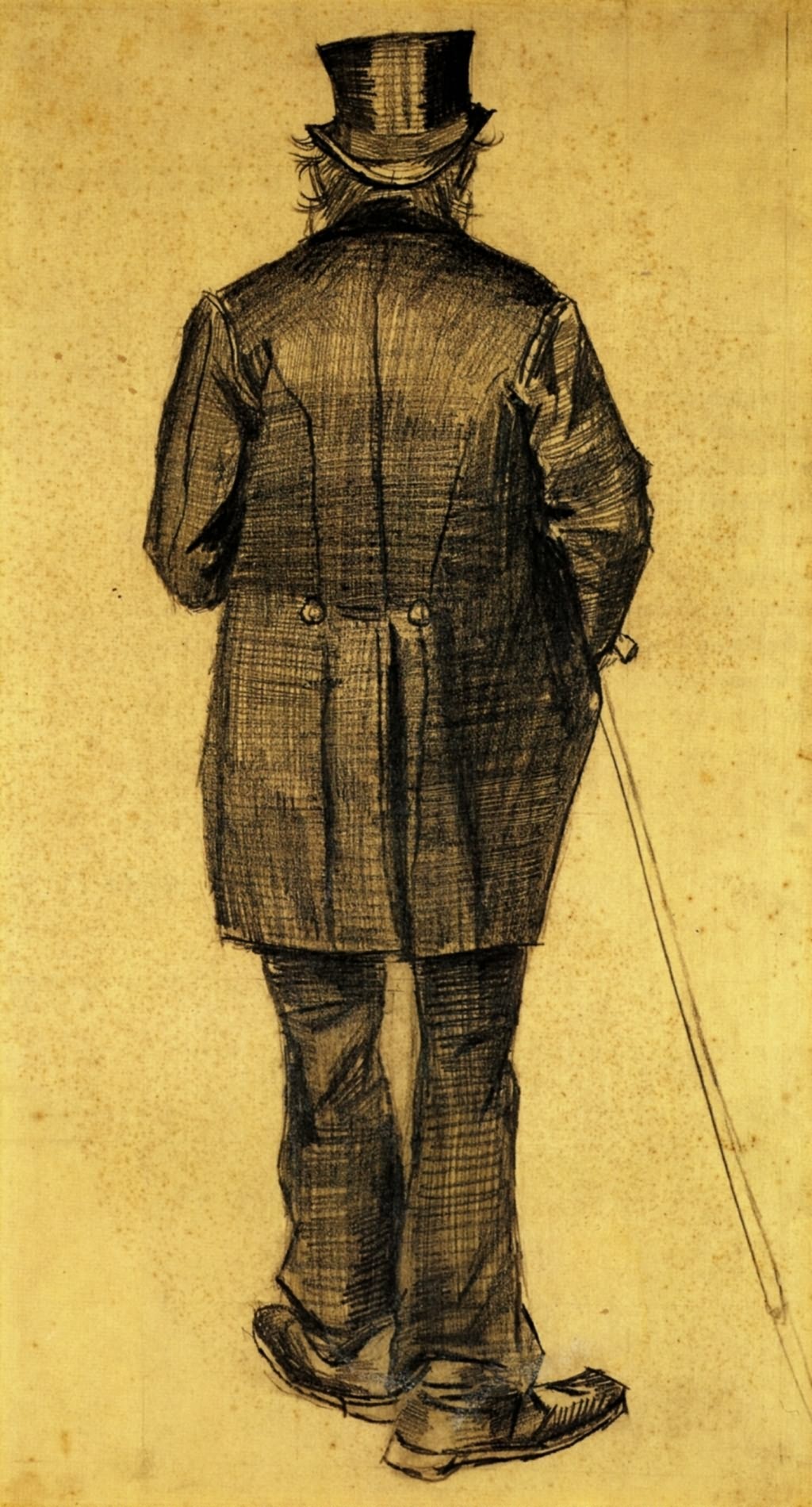 穿燕尾服的老人/梵高作品赏析