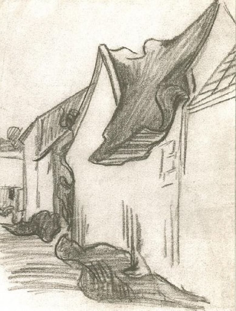 乡村街道素描赏析